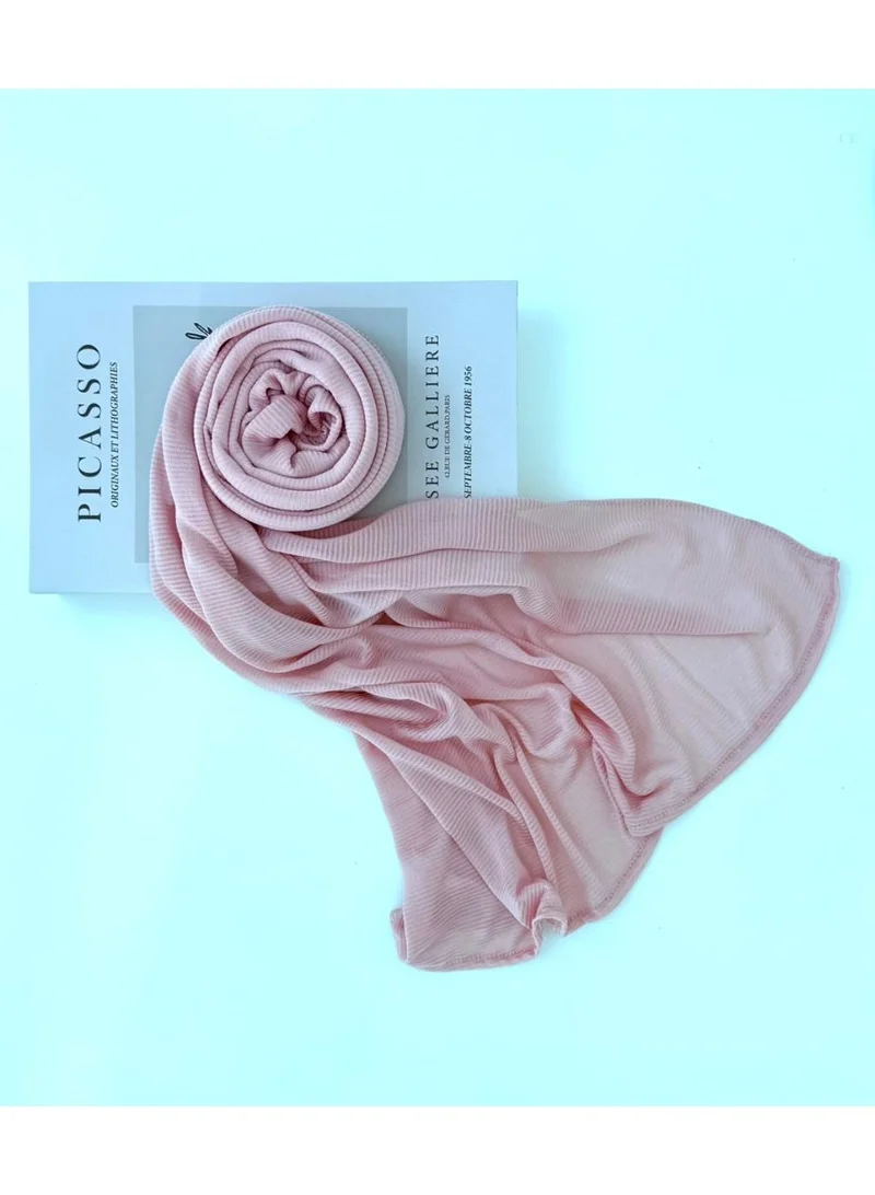 البنت الشرقية شال حجاب قطن كويتي بخطوط ناعمة